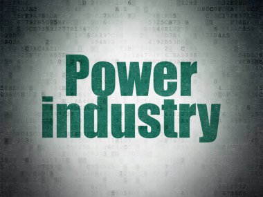Manufacuring kavramı: dijital veri kağıt arka plan üzerinde güç sanayî