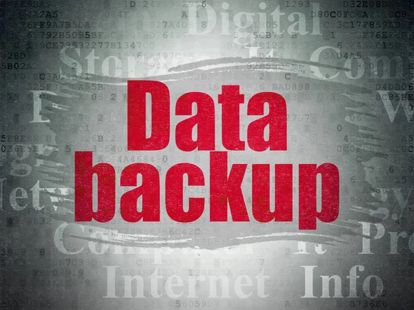 Conceito de dados: Backup de dados em plano de fundo de papel de dados digitais — Fotografia de Stock