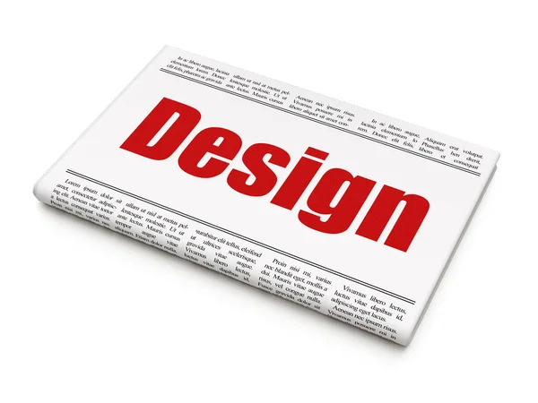 Concept marketing : titre du journal Design — Photo