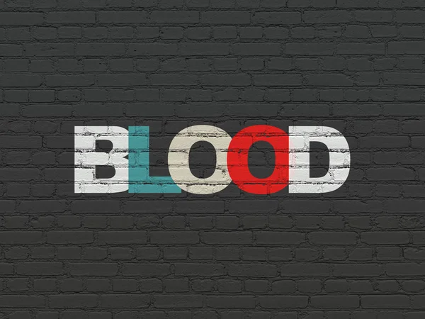 Health concept: Blood on wall background — Stock Photo, Image