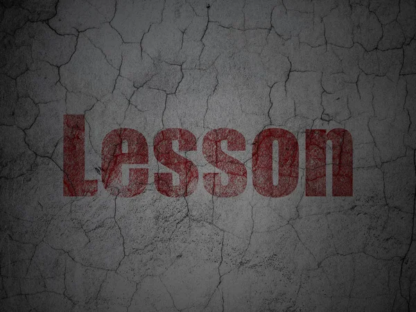 Bildungskonzept: Lektion auf Grunge-Wand-Hintergrund — Stockfoto