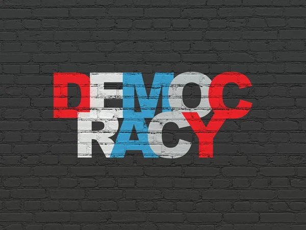 Political concept: Democracy on wall background — Stock Photo, Image