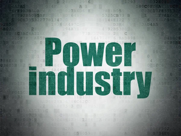 Manufacuring concept: Power Industry on Digital Data Paper background — Stock Photo, Image