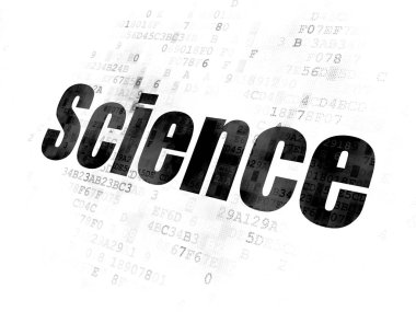 Bilim kavramı: Bilim dijital arka plan üzerinde