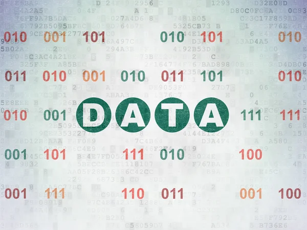 Concepto de datos: datos sobre el fondo del documento de datos digitales — Foto de Stock