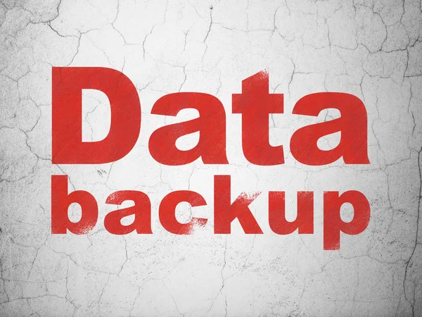 Koncept dat: Data Backup na zeď na pozadí — Stock fotografie