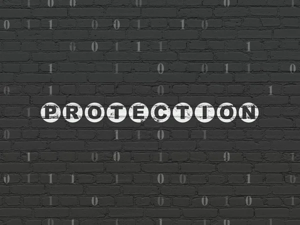 Skydd koncept: skydd på vägg bakgrund — Stockfoto