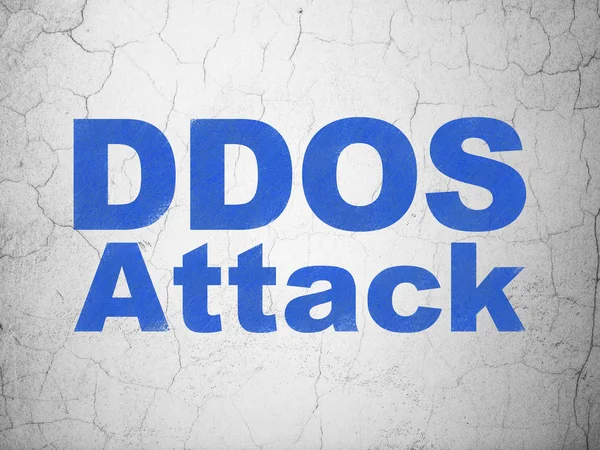 Skydd koncept: Ddos-Attack på vägg bakgrund — Stockfoto
