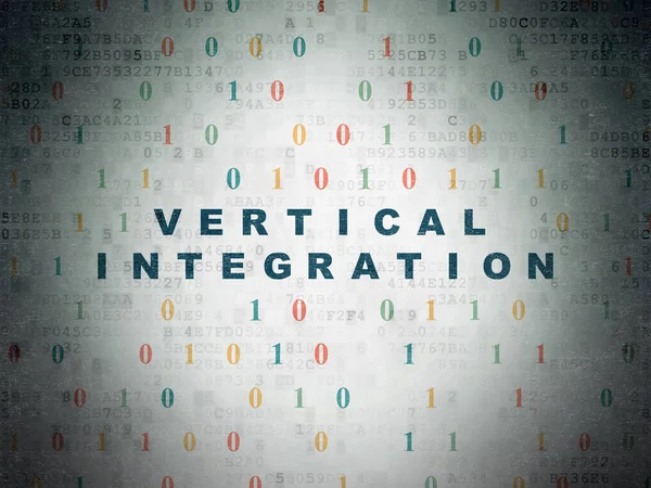 Finanční koncept: vertikální integraci na digitální Data papírové pozadí — Stock fotografie