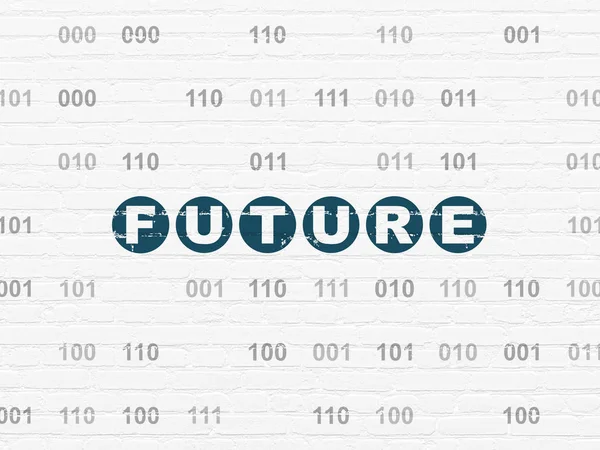 Tijd concept: toekomstige op muur achtergrond — Stockfoto