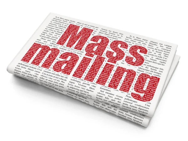 Advertising concept: Mass Mailing on Newspaper background — Stock Photo, Image