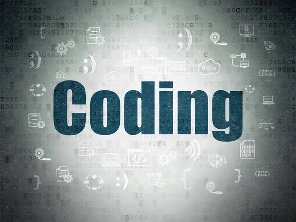Konsep basis data: Coding on Digital Data Paper background — Stok Foto
