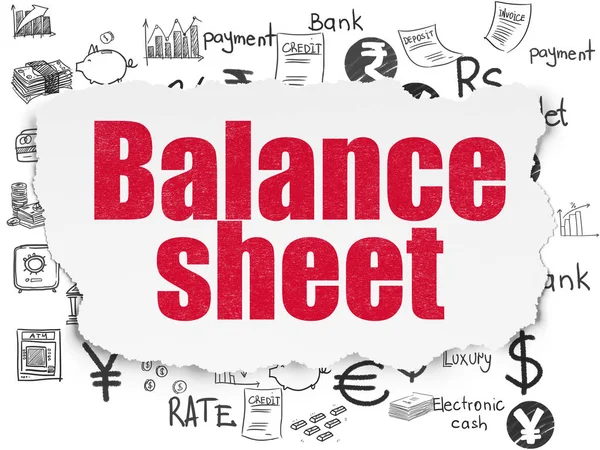 Valuta concept: balans op gescheurd papier achtergrond — Stockfoto