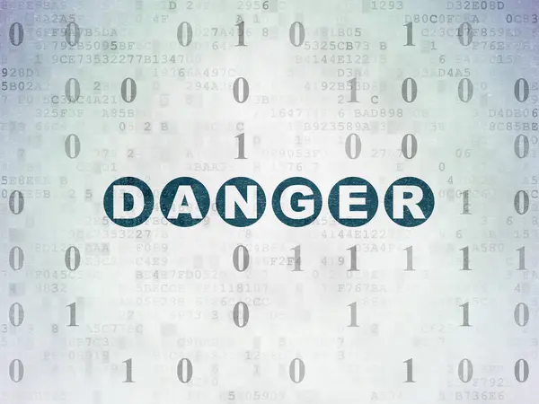 Security concept: Danger on Digital Data Paper background — Stock Photo, Image