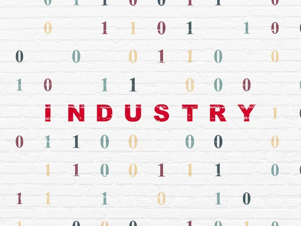 Business concept: Industry on wall background — Stock Photo, Image