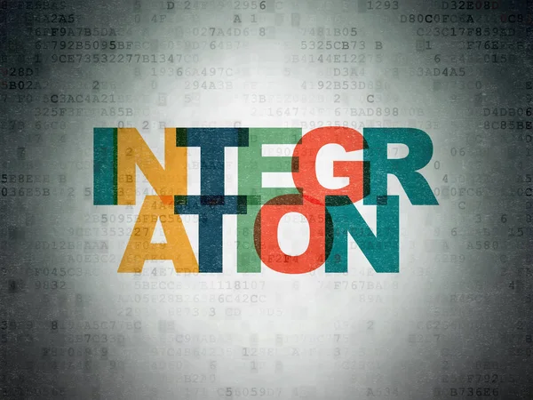 Business concept: Integration on Digital Data Paper background — Stock Photo, Image