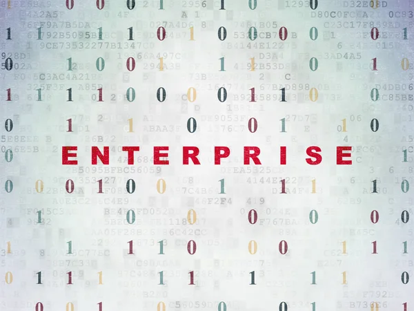 Concetto di business: Enterprise su sfondo Digital Data Paper — Foto Stock