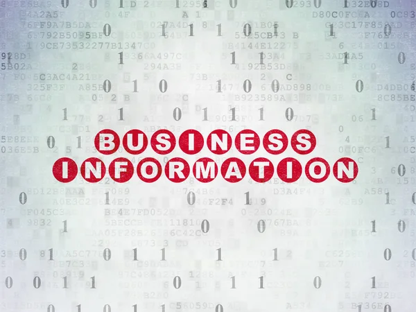 Concepto de negocio: Información empresarial sobre el fondo del documento de datos digitales —  Fotos de Stock