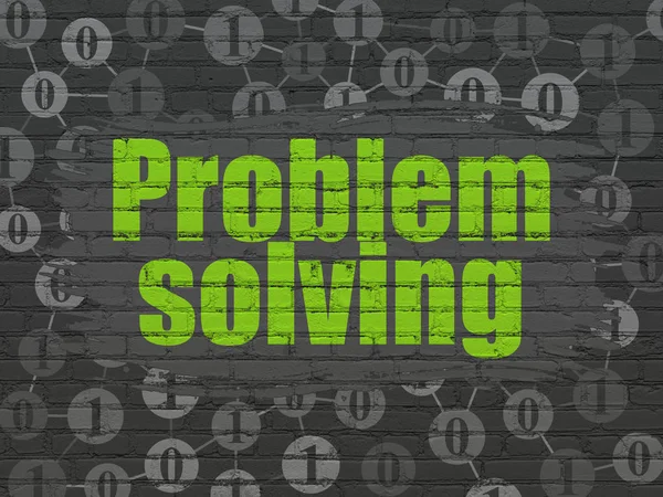 Affärsidé: Problem Solving på väggen bakgrund — Stockfoto