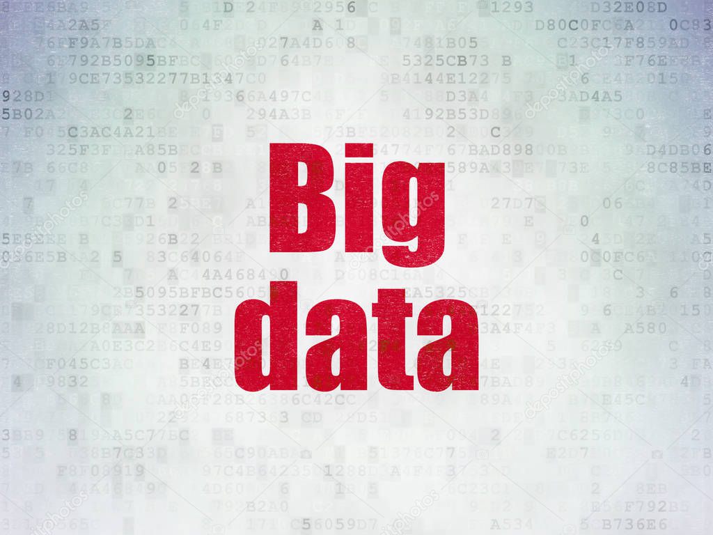 Information concept: Big Data on Digital Data Paper background