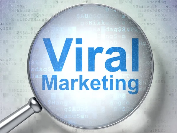 Concetto di pubblicità: Viral Marketing con vetro ottico — Foto Stock