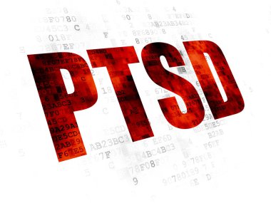 Sağlık kavramı: TSSB dijital arka plan üzerinde