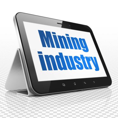 Manufacuring kavramı: ekranda madenciliği endüstrisi ile Tablet bilgisayar