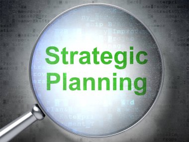 İş kavramı: stratejik planlama ile optik cam