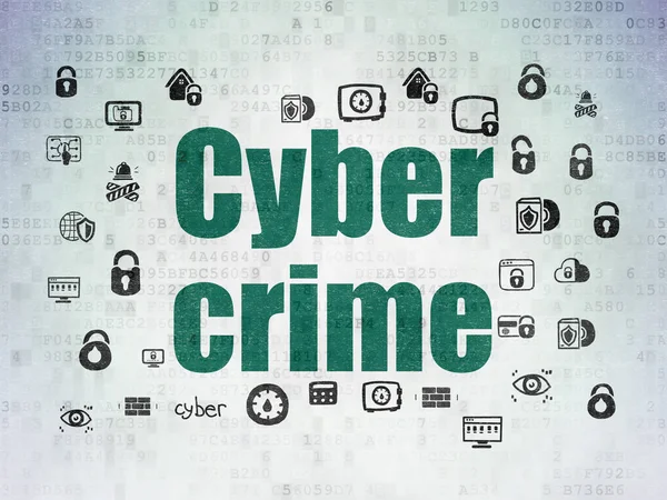 Concept de sécurité : Cybercriminalité sur support papier numérique — Photo