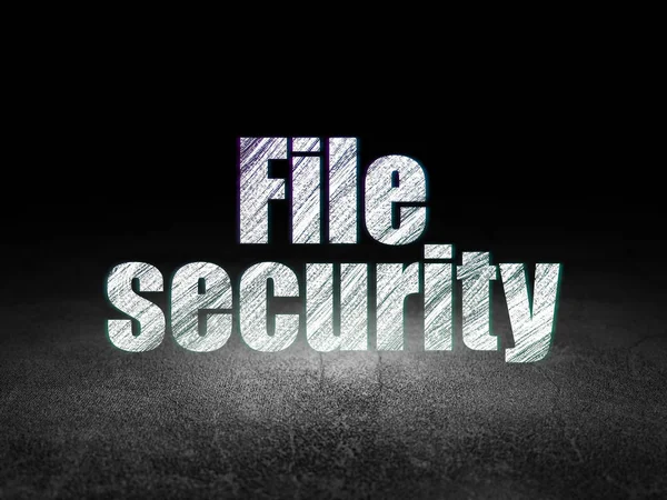 Gizlilik kavramı: grunge karanlık odada dosya güvenliği