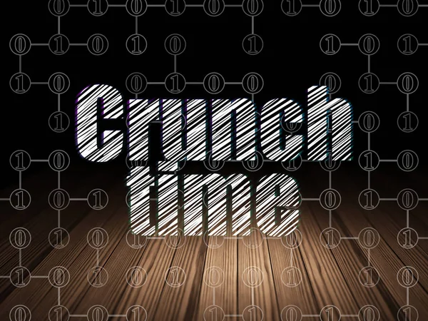 Finanzierungskonzept: Crunch Time im Grunge Dark Room — Stockfoto