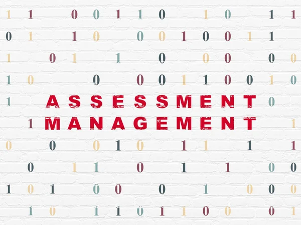 Business concept: Assessment Management on wall background — Stock Photo, Image