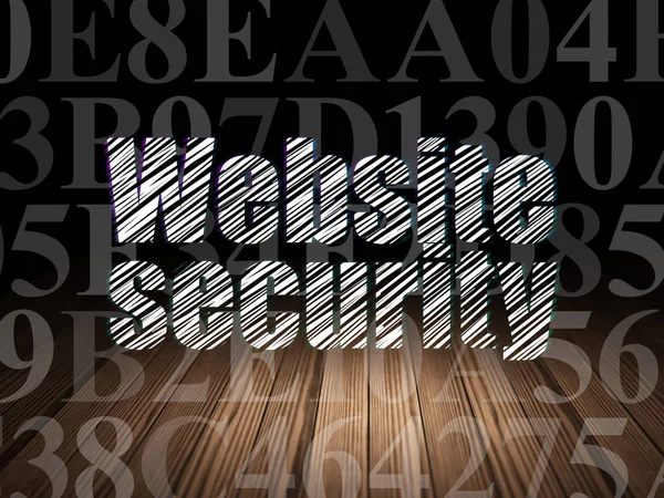 Web-Design-Konzept: Website-Sicherheit im Grunge Dark Room — Stockfoto