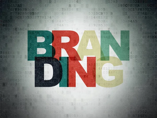 Marknadsföring koncept: Branding på Digital Data papper bakgrund — Stockfoto