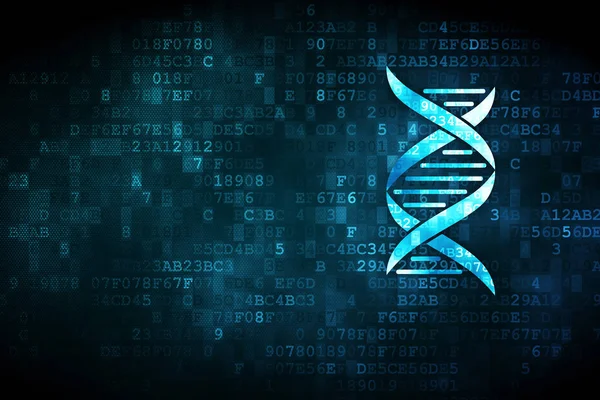 Sağlık kavramı: dijital arka plan üzerinde Dna — Stok fotoğraf