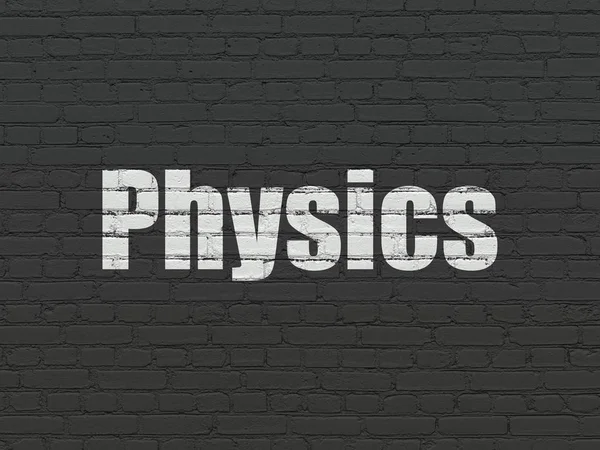 Conceito de educação: Física no fundo da parede — Fotografia de Stock