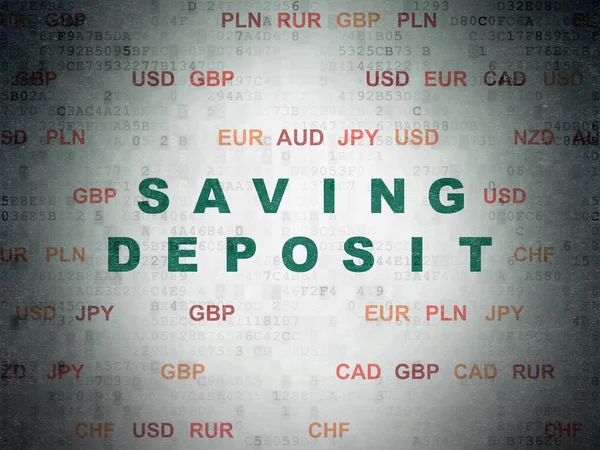 Para birimi kavramı: mevduat dijital veri kağıt arka planda kaydetme