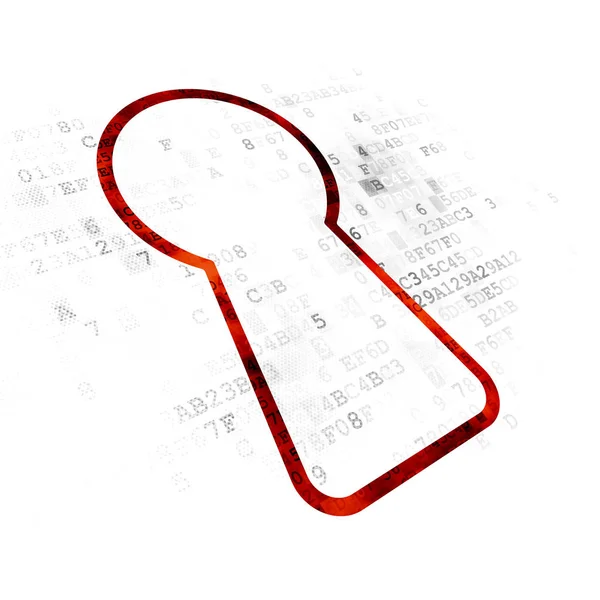 Safety concept: Keyhole on Digital background — Stock Photo, Image