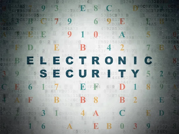 Bescherming concept: elektronische beveiliging op digitale Data-Paper achtergrond — Stockfoto