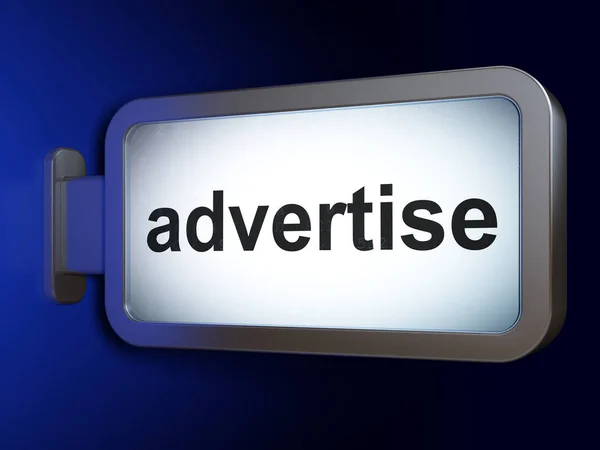 Pazarlama kavramı: billboard arka plan üzerinde reklam — Stok fotoğraf