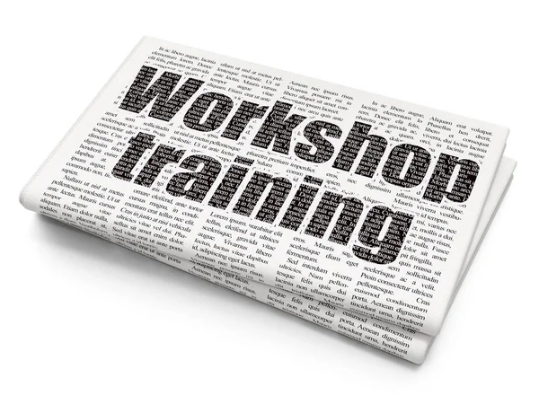 Conceptul de învățare: Workshop Training on Newspaper background — Fotografie, imagine de stoc