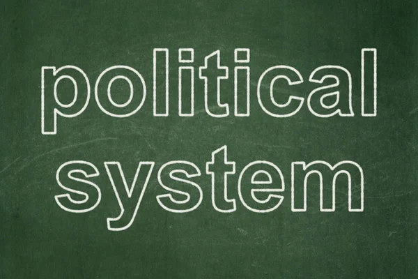 Political concept: Political System on chalkboard background