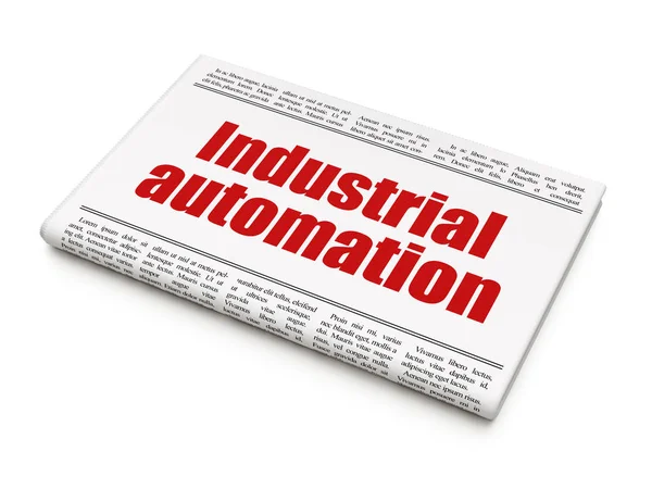 Концепция производства: газетный заголовок Industrial Automation — стоковое фото