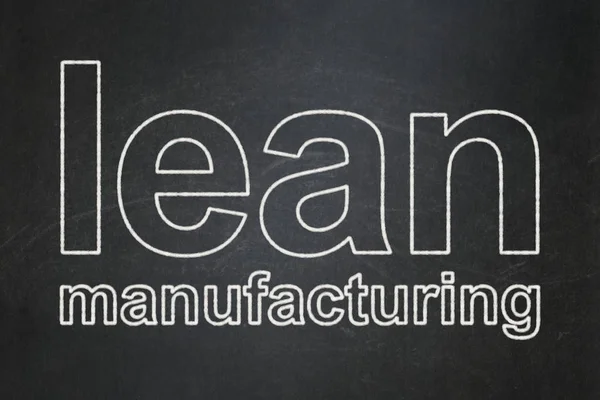 Industry concept: Lean Manufacturing on chalkboard background