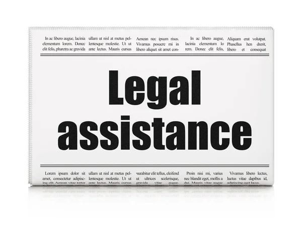 Law concept: newspaper headline Legal Assistance