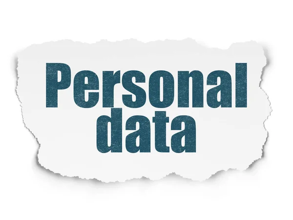 Concepto de información: Datos personales sobre antecedentes de Torn Paper —  Fotos de Stock