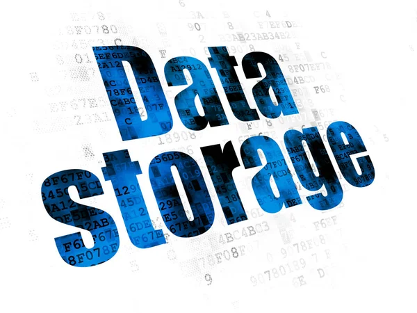 Datenkonzept: Datenspeicherung auf digitalem Hintergrund — Stockfoto