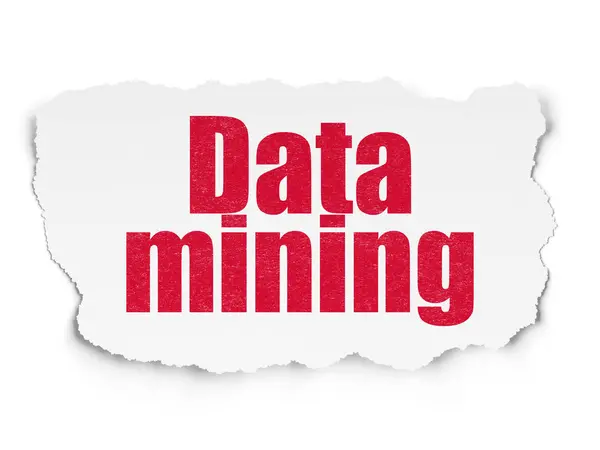 Data concept: Data Mining on Torn Paper background — Stock Photo, Image