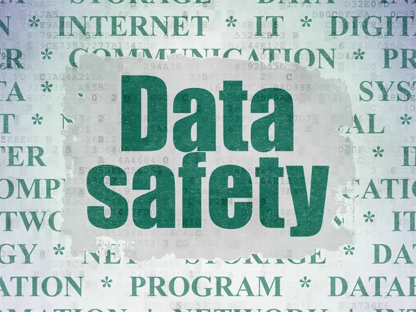 Concepto de datos: Seguridad de los datos en el fondo del documento de datos digital — Foto de Stock