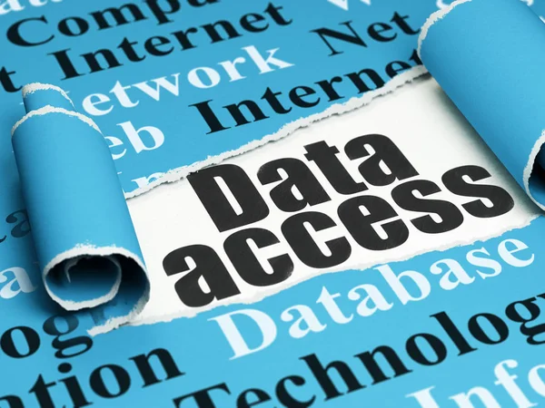 Information koncept: svart text Data Access under sönderrivet papper — Stockfoto